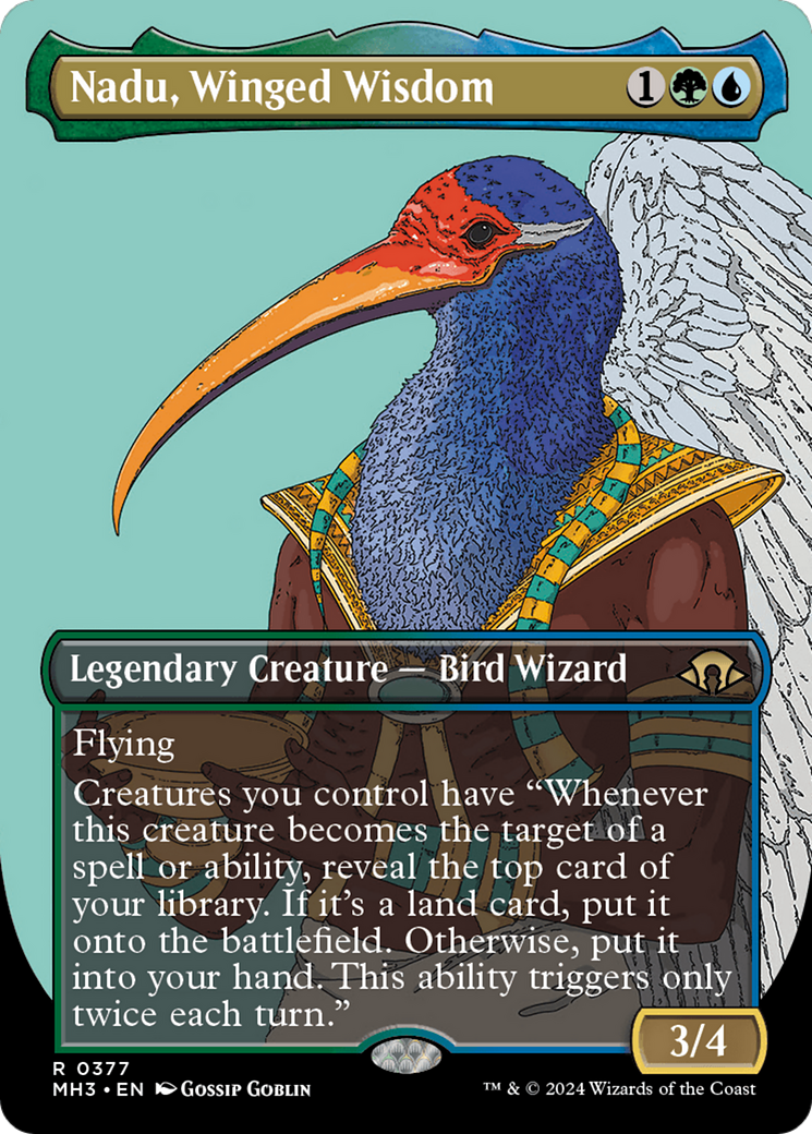 Nadu, Winged Wisdom (Borderless) [Modern Horizons 3] | Exor Games Dartmouth