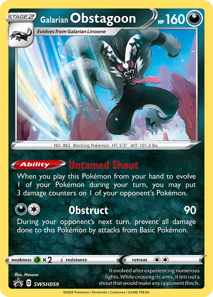 Galarian Obstagoon (SWSH059) [Sword & Shield: Black Star Promos] | Exor Games Dartmouth