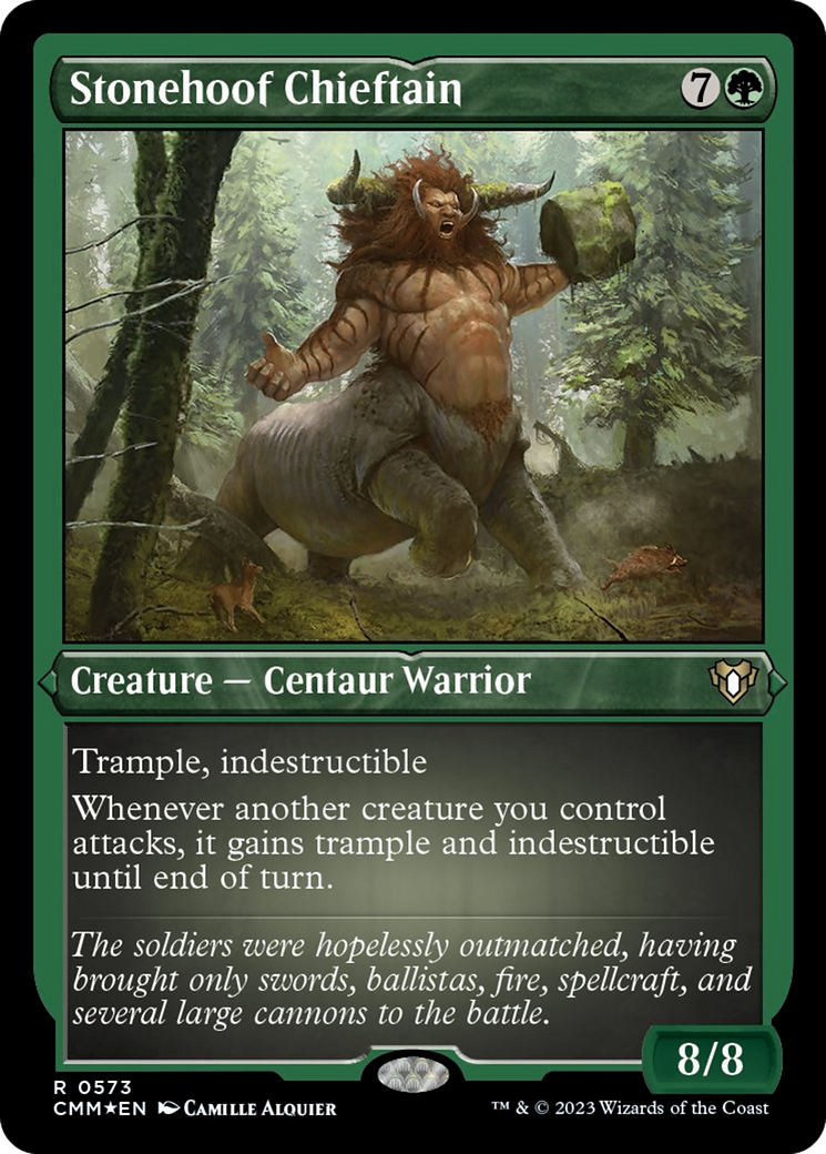 Stonehoof Chieftain (Foil Etched) [Commander Masters] | Exor Games Dartmouth
