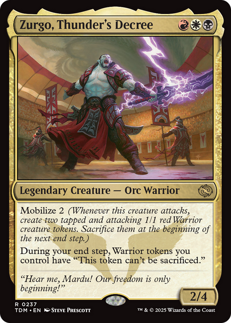 Zurgo, Thunder's Decree [Tarkir: Dragonstorm] | Exor Games Dartmouth