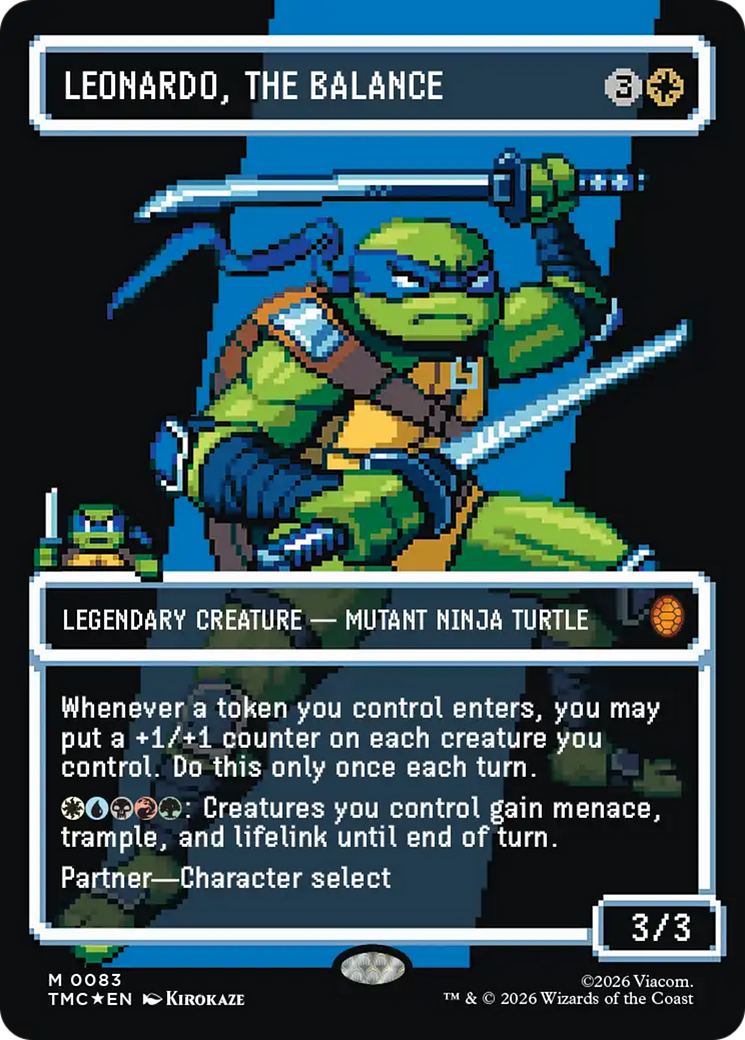 Leonardo, the Balance (0083) (Borderless) (Surge Foil) [Teenage Mutant Ninja Turtles Commander] | Exor Games Dartmouth