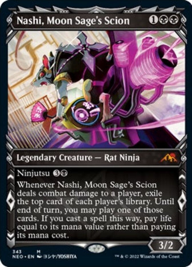 Nashi, Moon Sage's Scion (Showcase Ninja) [Kamigawa: Neon Dynasty] | Exor Games Dartmouth