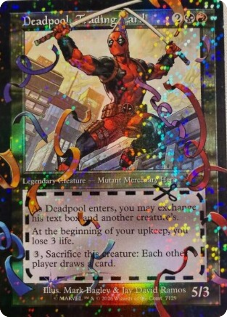 Deadpool, Trading Card (7129) (Pool Party Foil) [Secret Lair Drop Series] | Exor Games Dartmouth