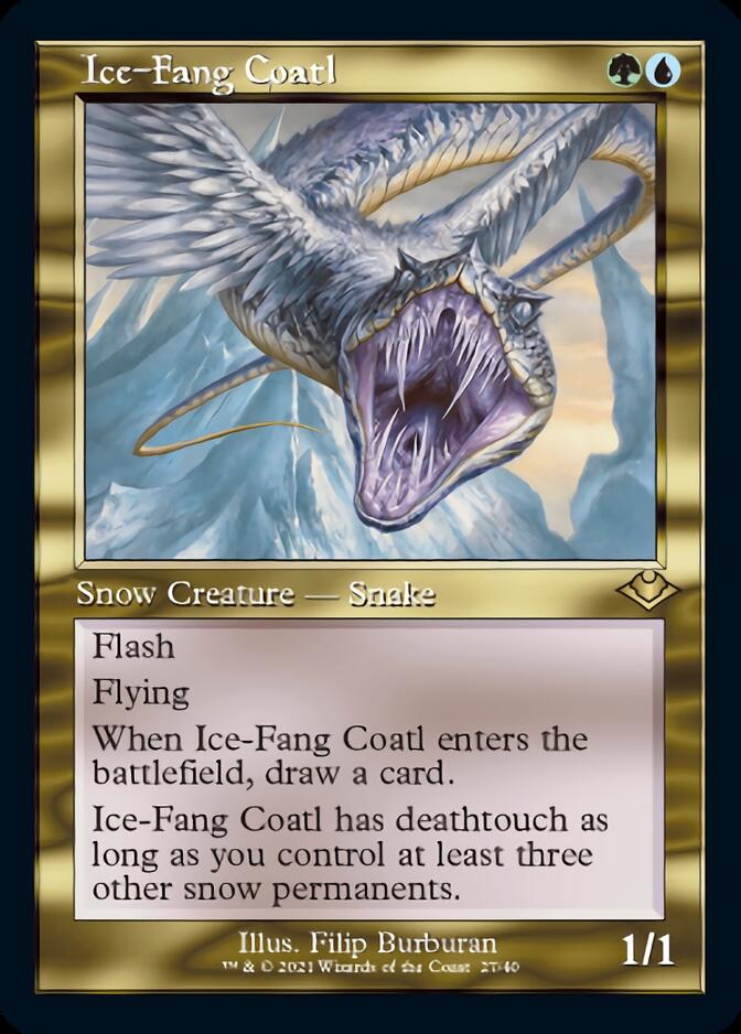 Ice-Fang Coatl (Retro Foil Etched) [Modern Horizons] | Exor Games Dartmouth