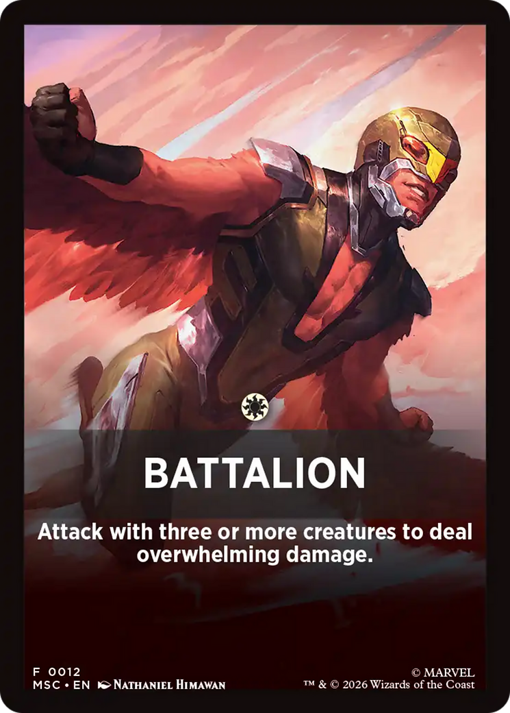 Battalion Theme Card [Marvel Super Heroes Commander] | Exor Games Dartmouth