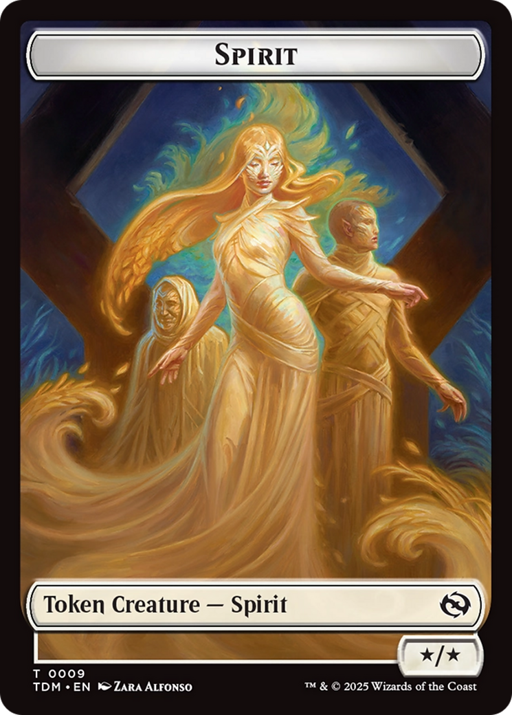 Spirit (0008) // Spirit (0009) Double-Sided Token [Tarkir: Dragonstorm Tokens] | Exor Games Dartmouth