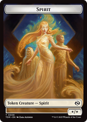 Spirit (0008) // Spirit (0009) Double-Sided Token [Tarkir: Dragonstorm Tokens] | Exor Games Dartmouth
