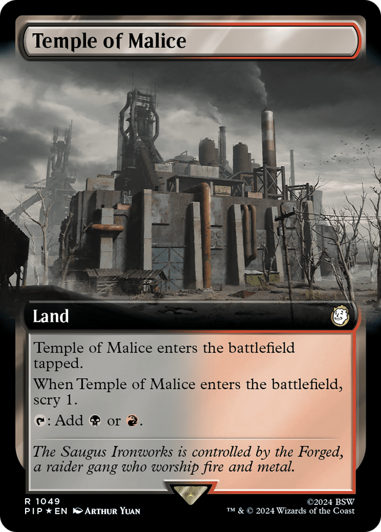 Temple of Malice (Extended Art) (Surge Foil) [Fallout] | Exor Games Dartmouth