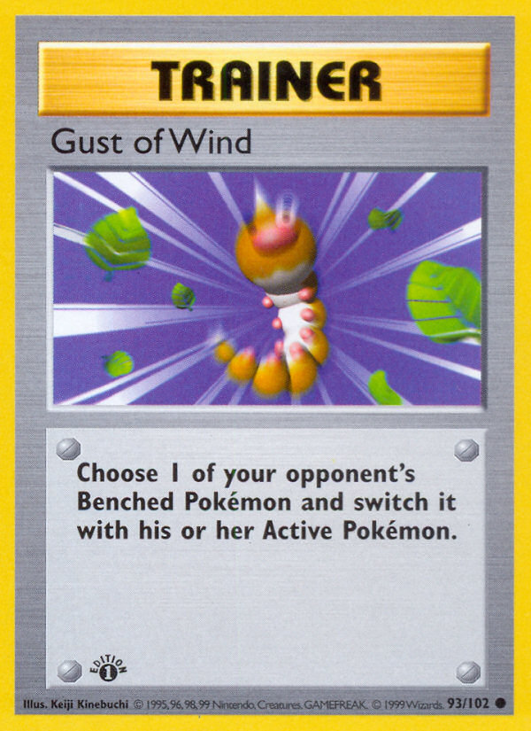 Gust of Wind (93/102) (Shadowless) [Base Set 1st Edition] | Exor Games Dartmouth