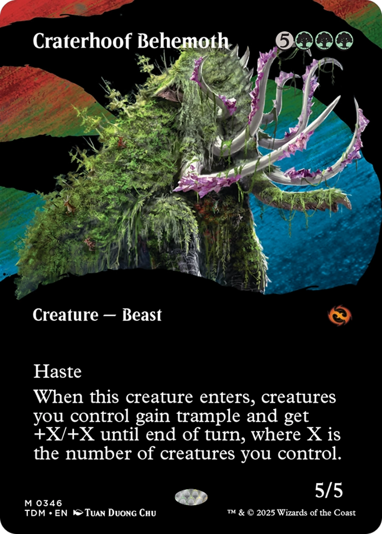 Craterhoof Behemoth (Borderless) [Tarkir: Dragonstorm] | Exor Games Dartmouth