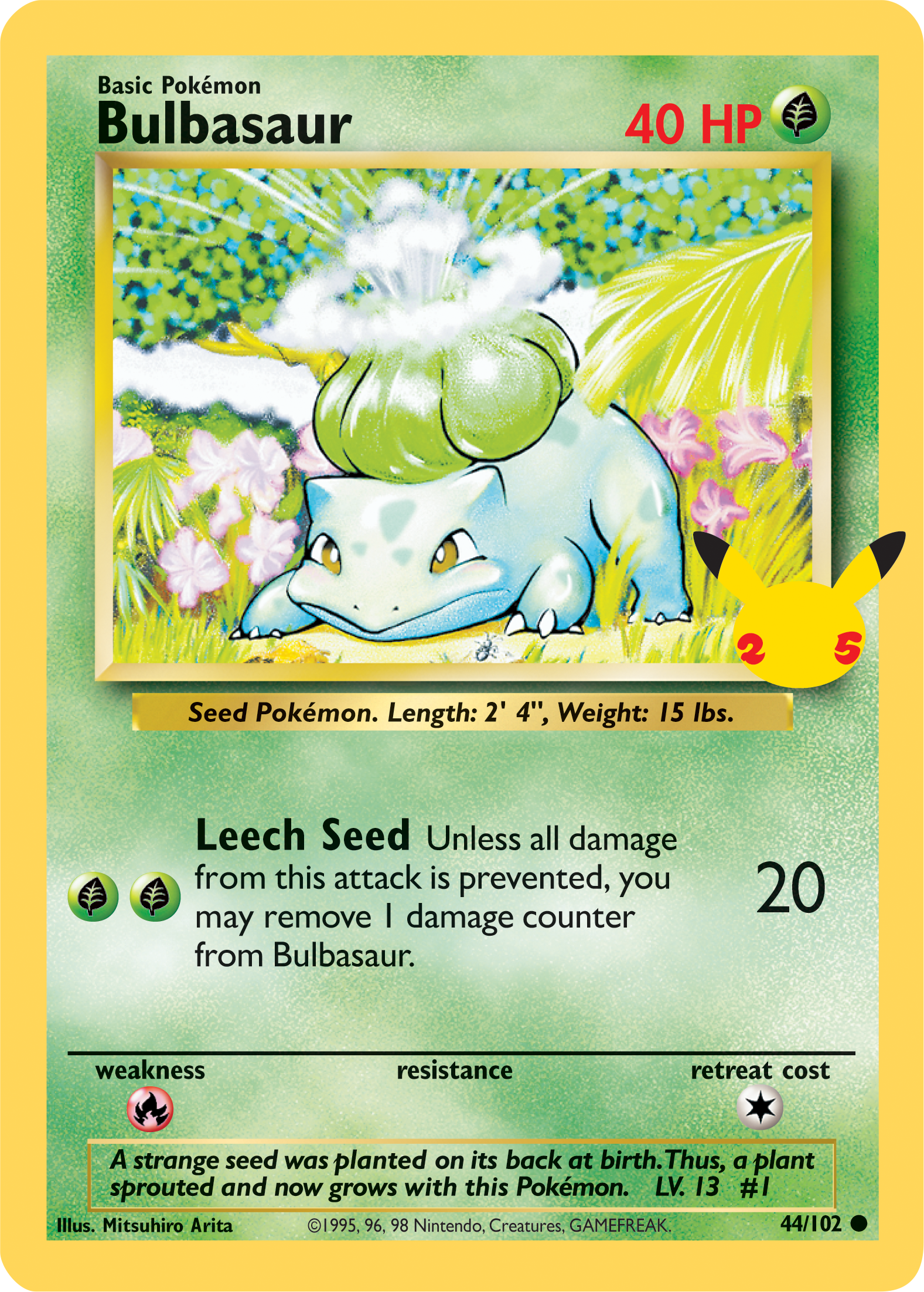 Bulbasaur (44/102) (Jumbo Card) [First Partner Pack] | Exor Games Dartmouth