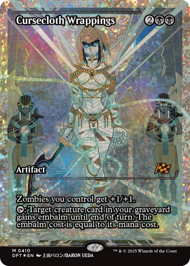 Cursecloth Wrappings (Showcase) (Fracture Foil) [Aetherdrift] | Exor Games Dartmouth