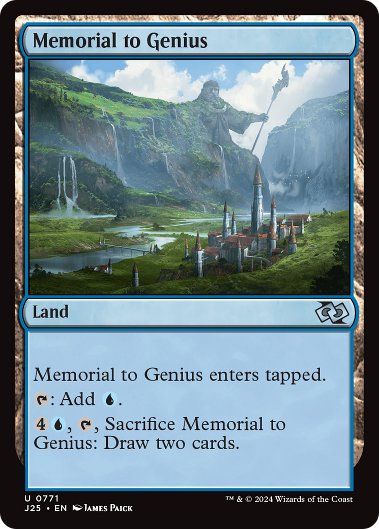 Memorial to Genius [Foundations Jumpstart] | Exor Games Dartmouth