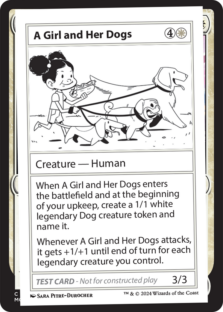 A Girl and Her Dogs [Mystery Booster 2 Playtest Cards] | Exor Games Dartmouth