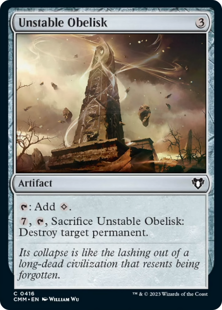 Unstable Obelisk [Commander Masters] | Exor Games Dartmouth