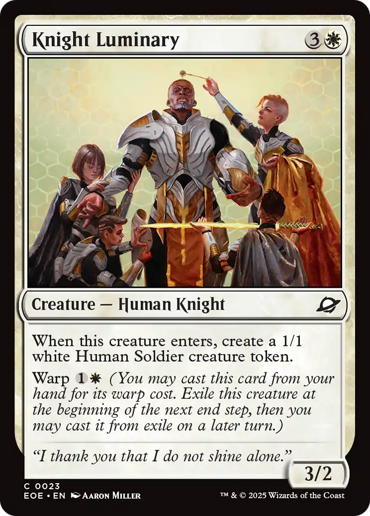 Knight Luminary [Edge of Eternities] | Exor Games Dartmouth