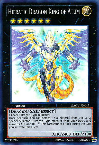 Hieratic Dragon King of Atum [GAOV-EN047] Super Rare | Exor Games Dartmouth