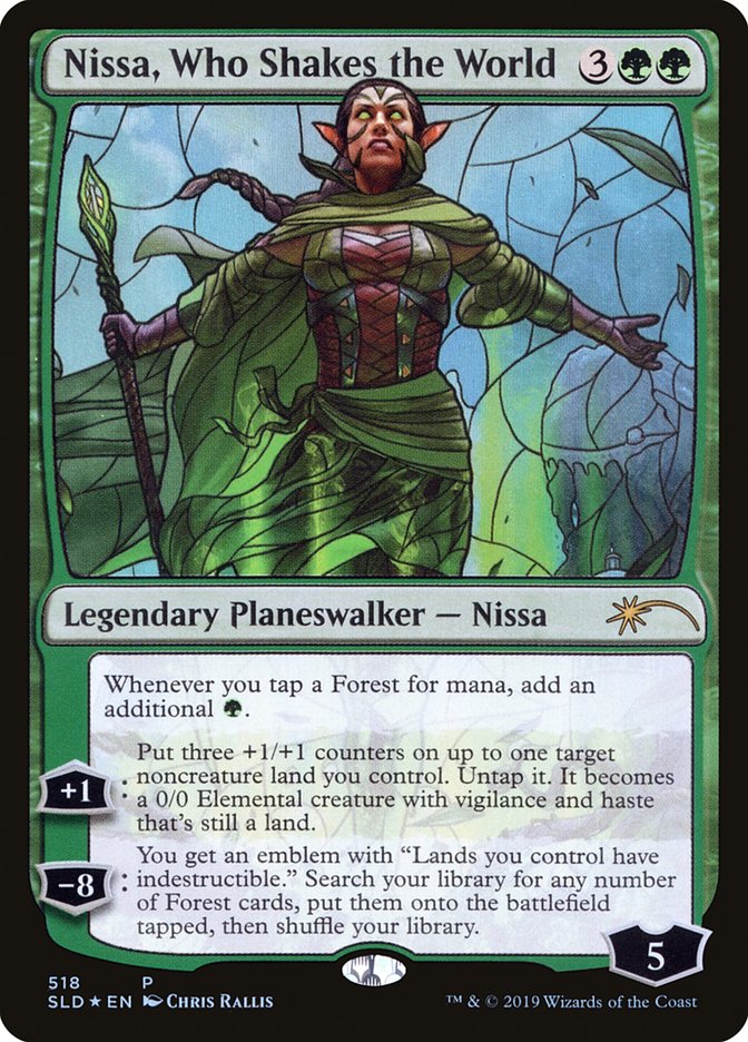 Nissa, Who Shakes the World (Stained Glass) [Secret Lair Drop Promos] | Exor Games Dartmouth