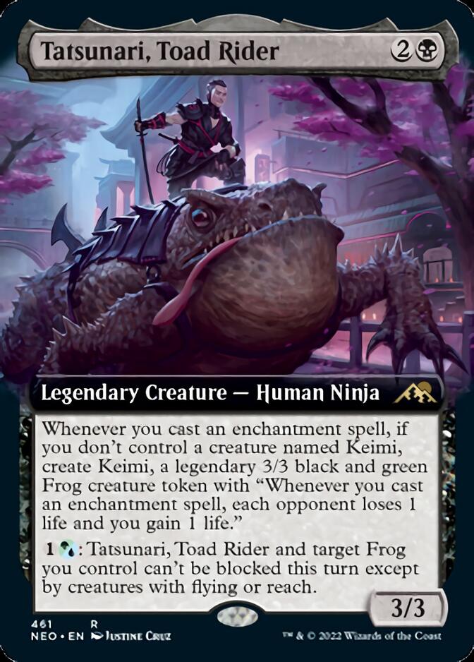 Tatsunari, Toad Rider (Extended Art) [Kamigawa: Neon Dynasty] | Exor Games Dartmouth