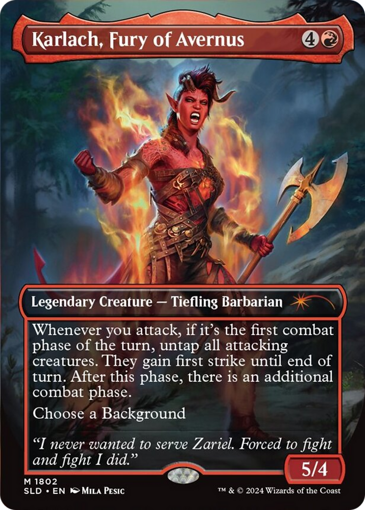 Karlach, Fury of Avernus (Rainbow Foil) [Secret Lair Drop Series] | Exor Games Dartmouth
