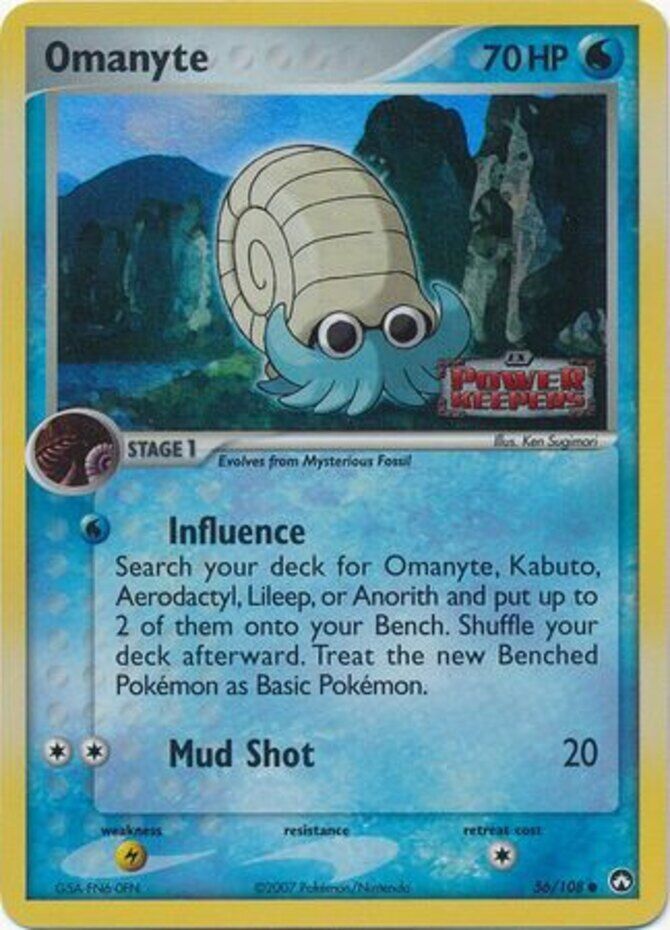 Omanyte (56/108) (Stamped) [EX: Power Keepers] | Exor Games Dartmouth
