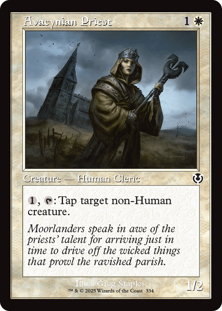 Avacynian Priest (Retro Frame) [Innistrad Remastered] | Exor Games Dartmouth
