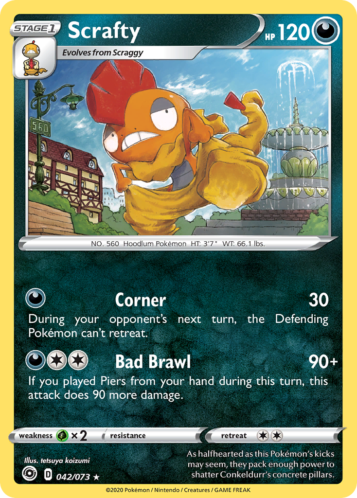 Scrafty (042/073) [Sword & Shield: Champion's Path] | Exor Games Dartmouth