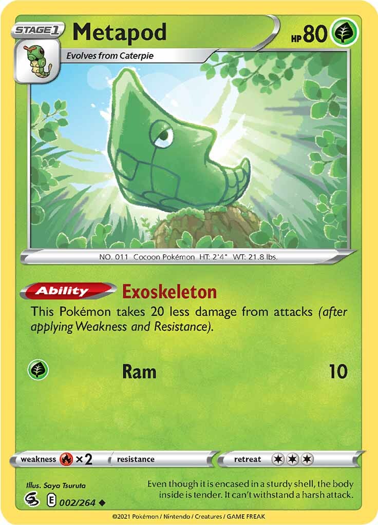 Metapod (002/264) [Sword & Shield: Fusion Strike] | Exor Games Dartmouth