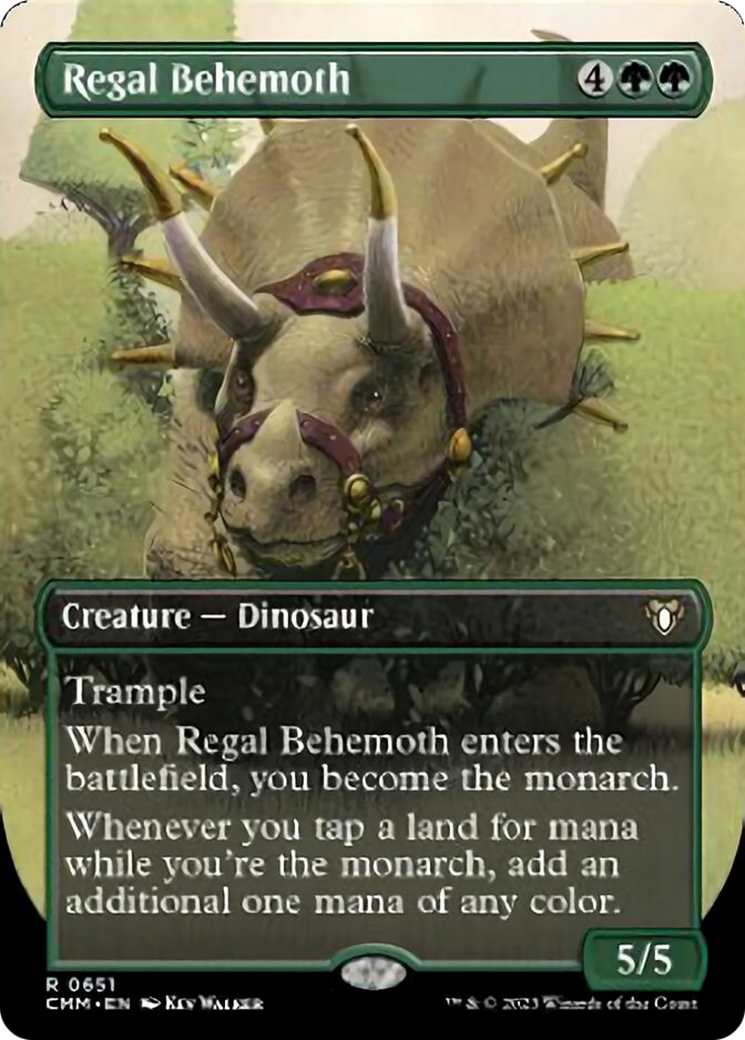 Regal Behemoth (Borderless Alternate Art) [Commander Masters] | Exor Games Dartmouth