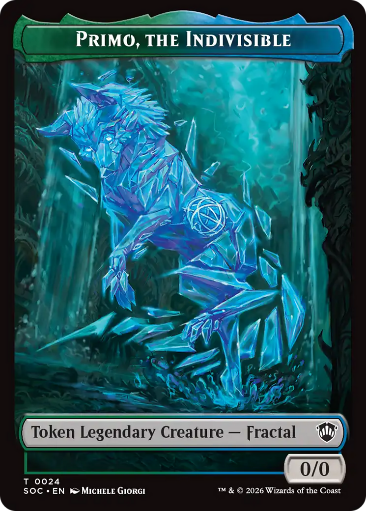 Beast // Primo, The Indivisible Double-Sided Token [Secrets of Strixhaven Commander Tokens] | Exor Games Dartmouth