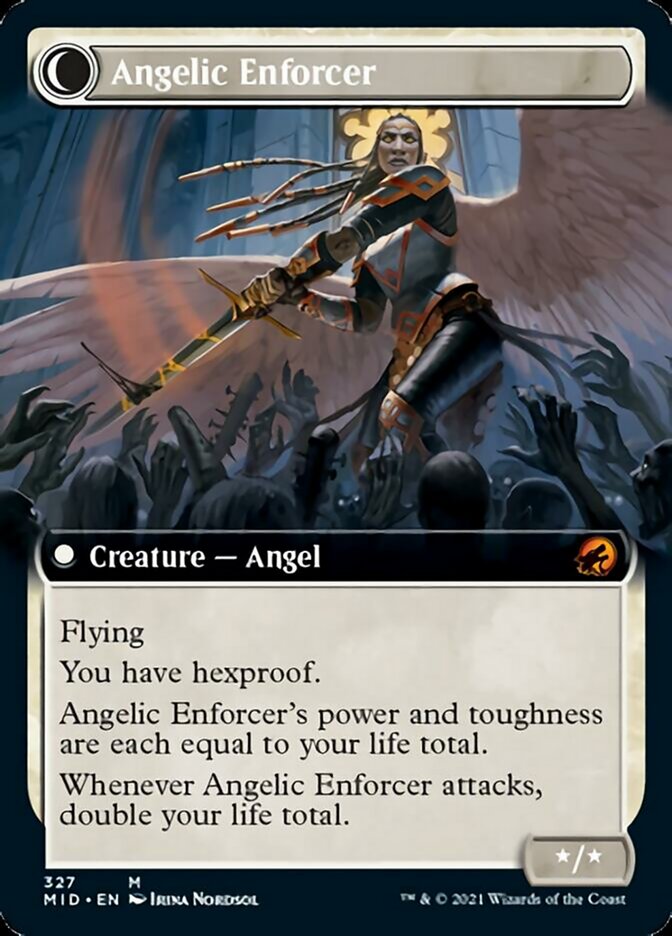 Enduring Angel // Angelic Enforcer (Extended Art) [Innistrad: Midnight Hunt] | Exor Games Dartmouth
