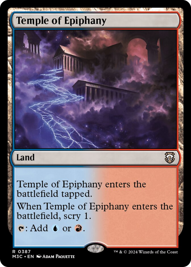 Temple of Epiphany (Ripple Foil) [Modern Horizons 3 Commander] | Exor Games Dartmouth