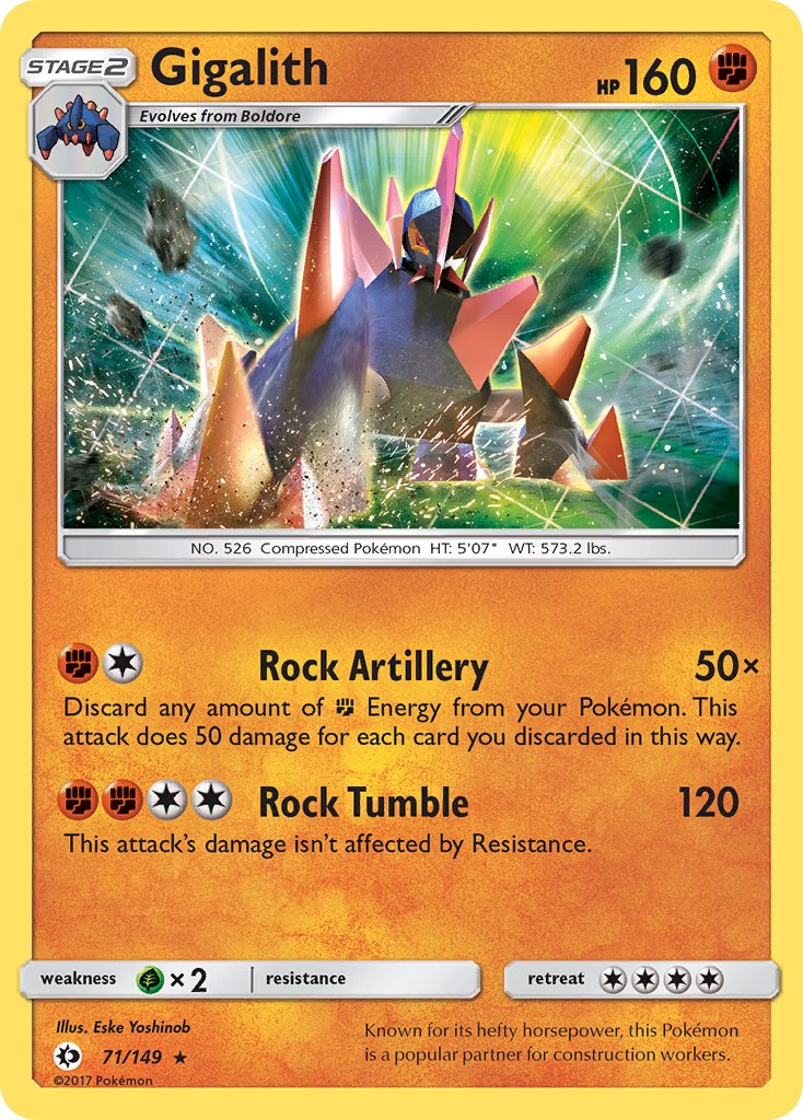 Gigalith (71/149) (Cosmos Holo) (Blister Exclusive) [Sun & Moon: Base Set] | Exor Games Dartmouth