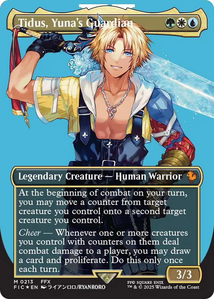 Tidus, Yuna's Guardian (Borderless) (Surge Foil) [FINAL FANTASY Commander] | Exor Games Dartmouth