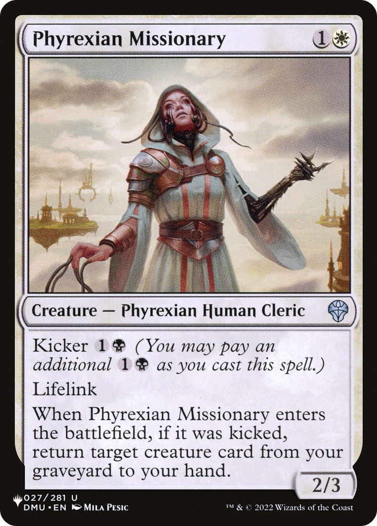 Phyrexian Missionary [The List Reprints] | Exor Games Dartmouth