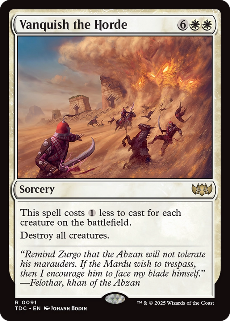 Vanquish the Horde [Tarkir: Dragonstorm Commander] | Exor Games Dartmouth
