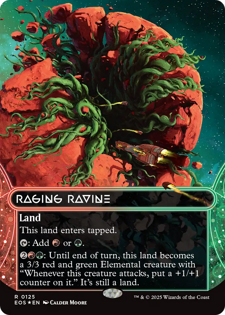 Raging Ravine (0125) (Borderless) (Galaxy Foil) [Edge of Eternities: Stellar Sights] | Exor Games Dartmouth