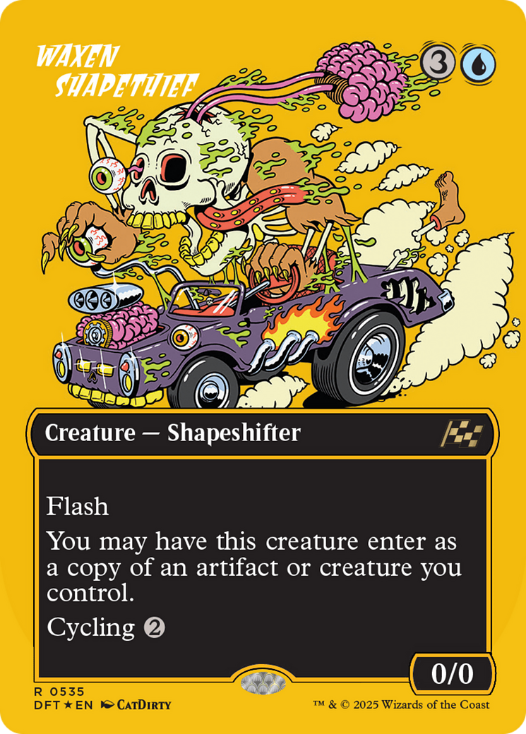 Waxen Shapethief (Borderless) (First-Place Foil) [Aetherdrift] | Exor Games Dartmouth