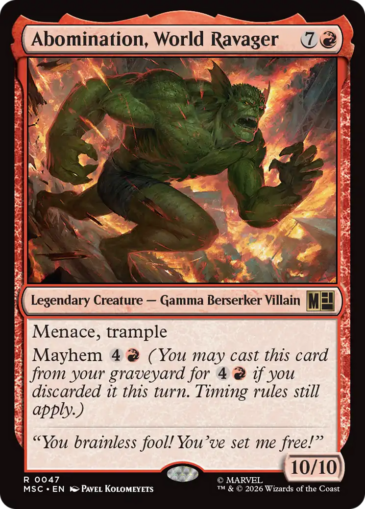 Abomination, World Ravager (Surge Foil) [Marvel Super Heroes Commander] | Exor Games Dartmouth