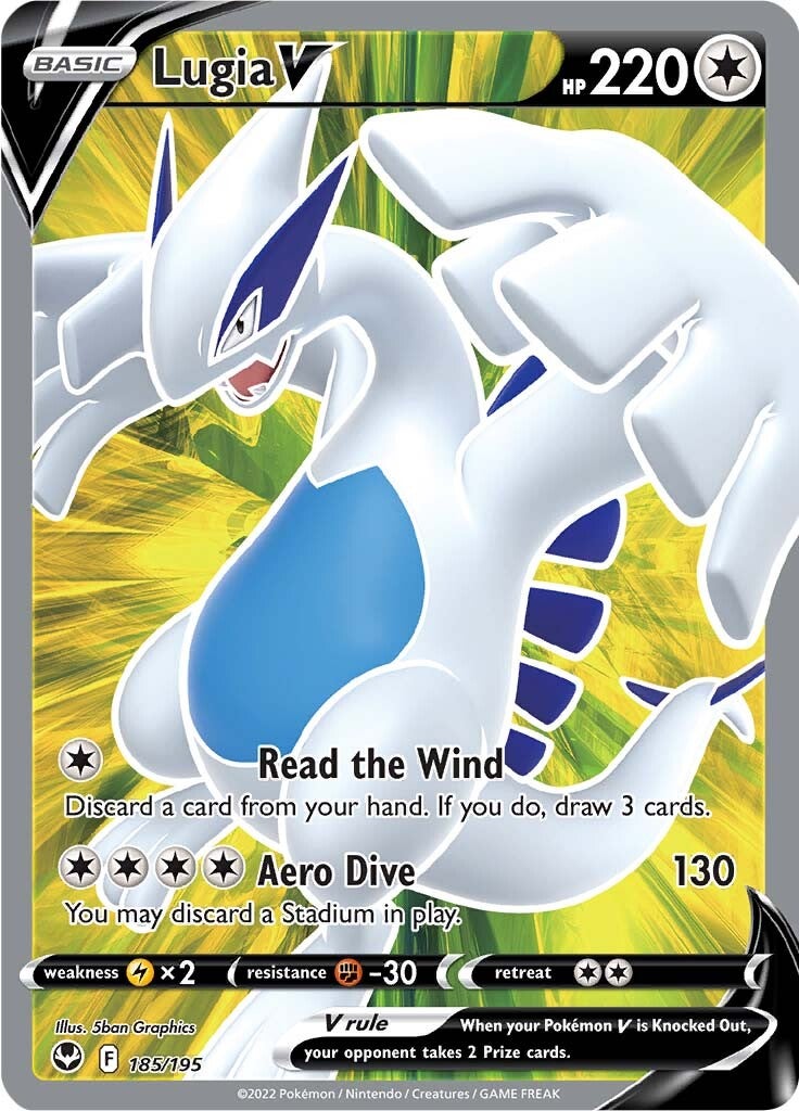 Lugia V (185/195) [Sword & Shield: Silver Tempest] | Exor Games Dartmouth