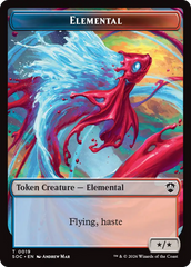 Dragon Illusion // Elemental (0019) Double-Sided Token [Secrets of Strixhaven Commander Tokens] | Exor Games Dartmouth