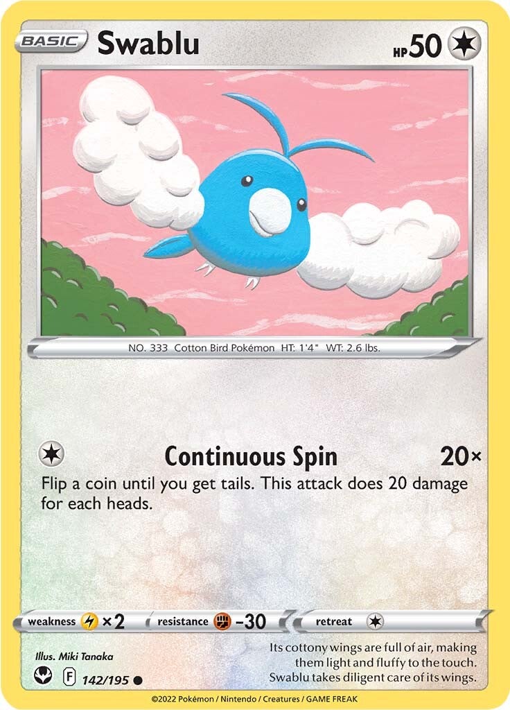 Swablu (142/195) [Sword & Shield: Silver Tempest] | Exor Games Dartmouth