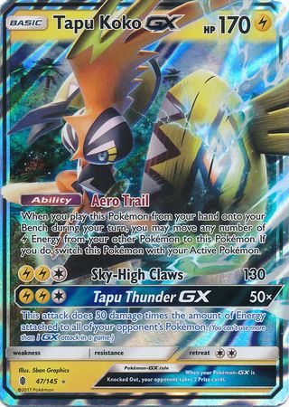 Tapu Koko GX (47/145) (Jumbo Card) [Sun & Moon: Guardians Rising] | Exor Games Dartmouth