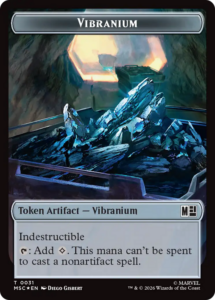 The Monarch (016) // Vibranium (031) Double-Sided Token (Surge Foil) [Marvel Super Heroes Commander Tokens] | Exor Games Dartmouth