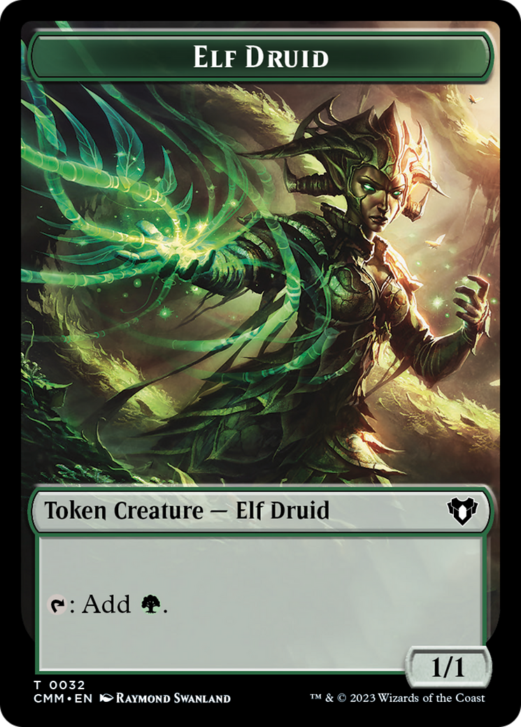 Elf Druid Token [Commander Masters Tokens] | Exor Games Dartmouth