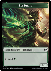 Elemental (0024) // Elf Druid Double-Sided Token [Commander Masters Tokens] | Exor Games Dartmouth