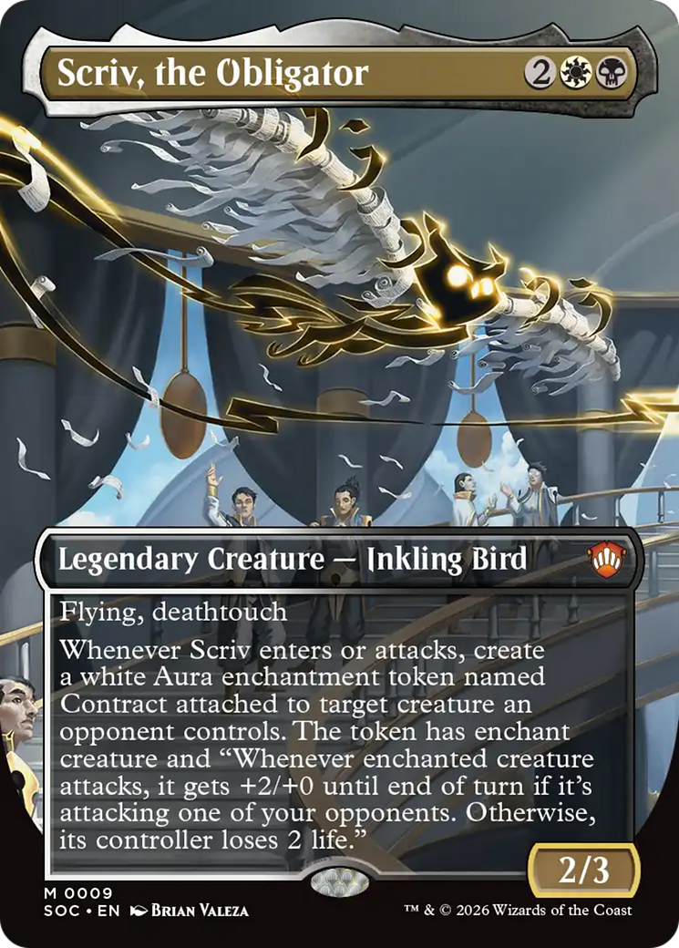 Scriv, the Obligator (Borderless) [Secrets of Strixhaven Commander] | Exor Games Dartmouth