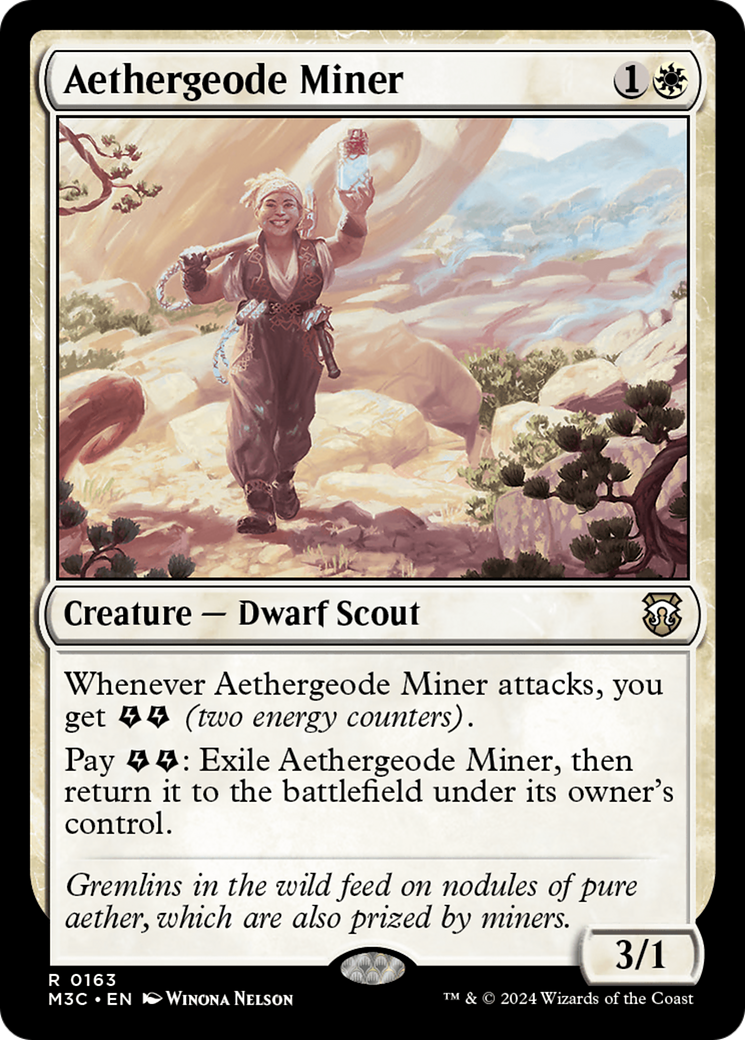 Aethergeode Miner (Ripple Foil) [Modern Horizons 3 Commander] | Exor Games Dartmouth