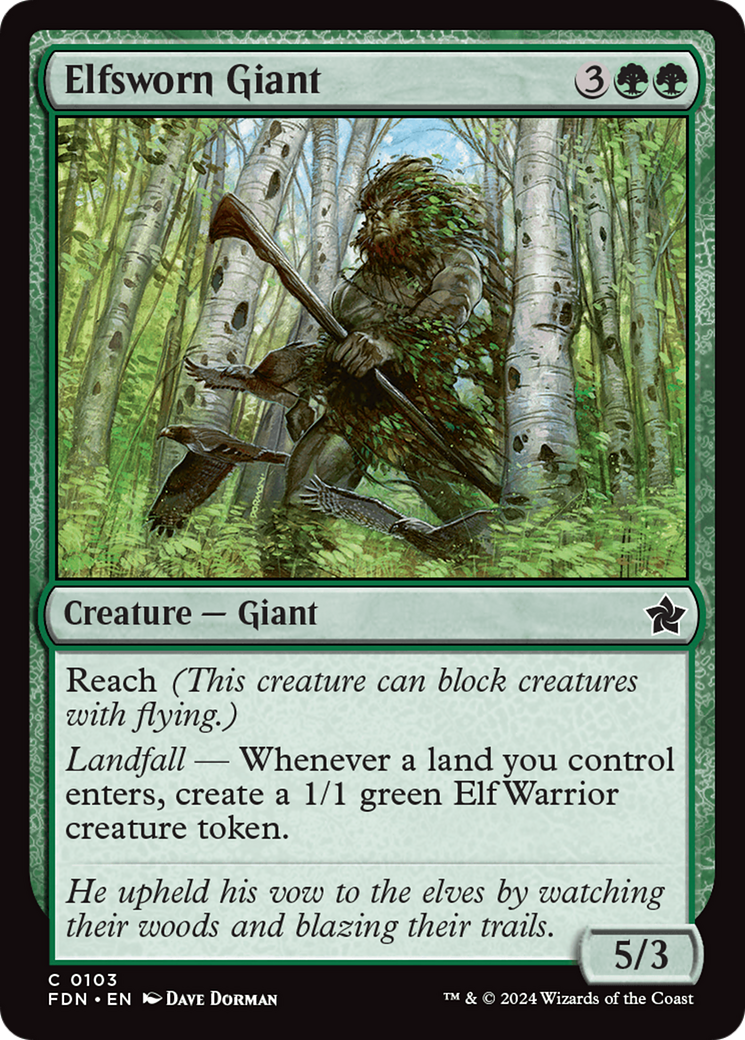 Elfsworn Giant [Foundations] | Exor Games Dartmouth