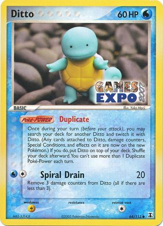 Ditto (64/113) (Games Expo Exclusive) [EX: Delta Species] | Exor Games Dartmouth